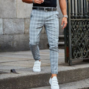 Pablo | Modische Karierte Slim-Fit Hose für Herren