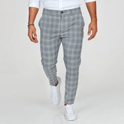 Pablo | Modische Karierte Slim-Fit Hose für Herren