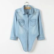 SAPPHIRE | Lässiges Denim-Cropped-Top