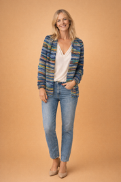 MALINA | Randig cardigan i bunt för stil och komfort