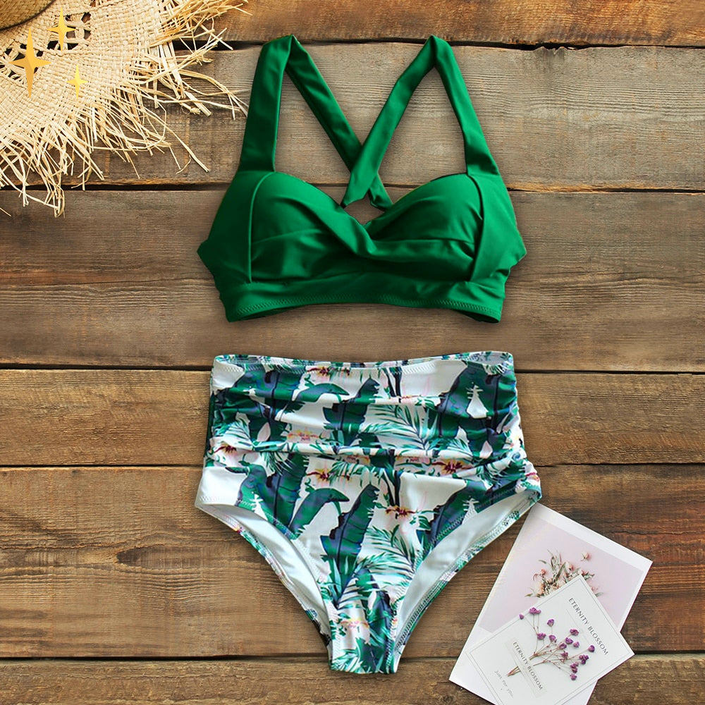 Mia | Högmidjad bikiniset för strand och pool