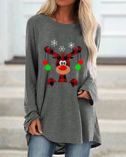 Damen Festlicher Langer Pullover Bequem Strick