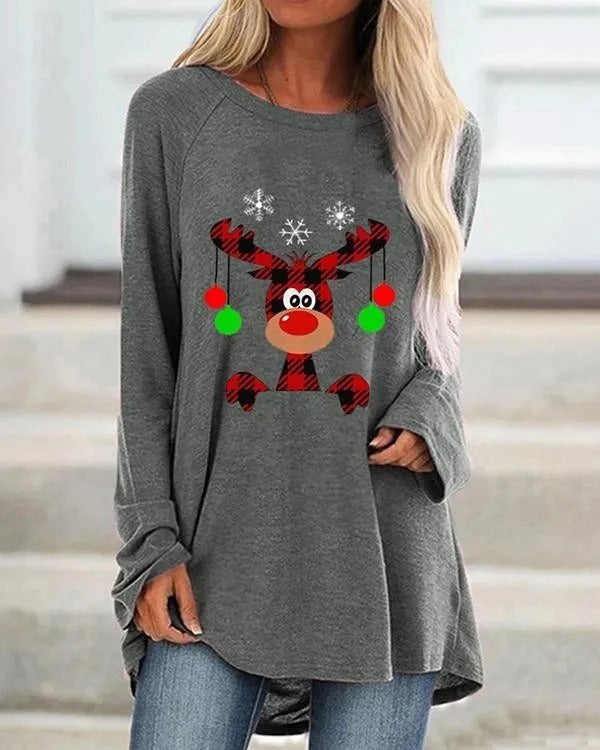 Damen Festlicher Langer Pullover Bequem Strick