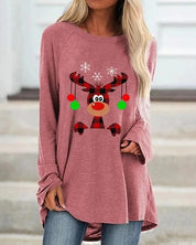 Damen Festlicher Langer Pullover Bequem Strick